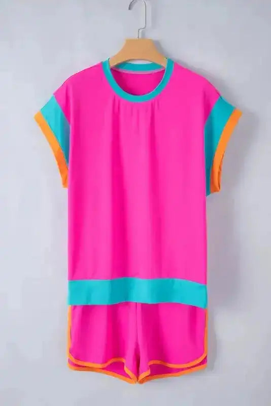 Rose Tee and Shorts Matching Set-4