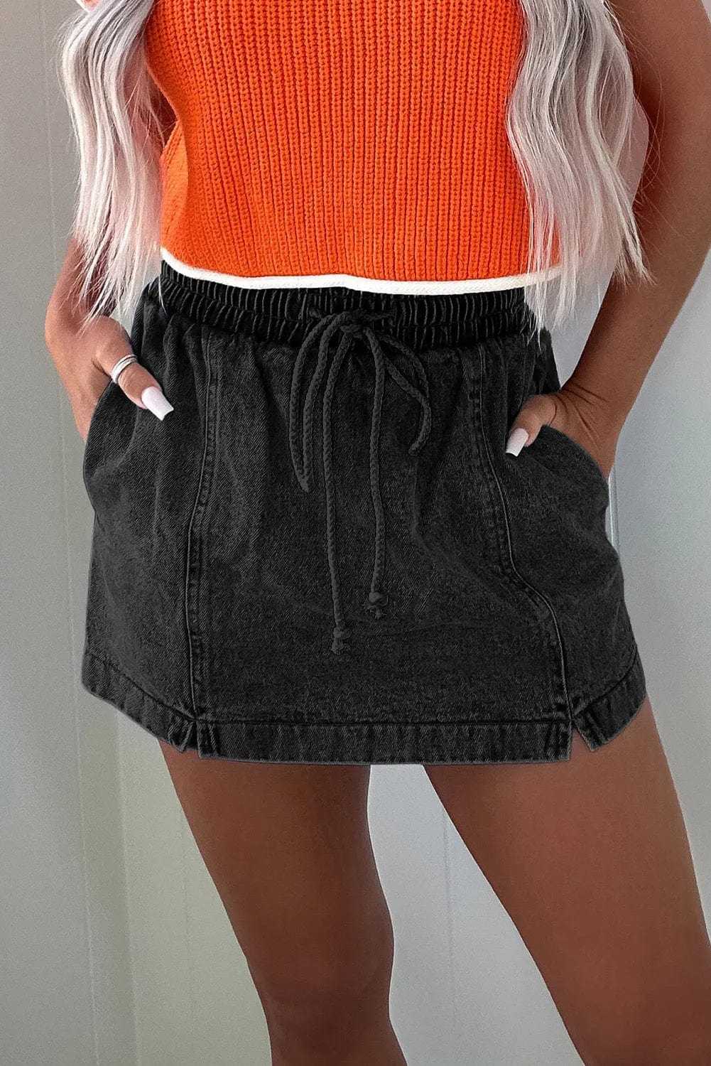 Urban Chic Denim Skorts-3